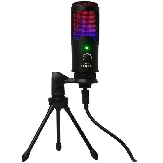 Imagem de Microfone Streamer de Mesa RGB Bright Conexão USB Cód.ST001
