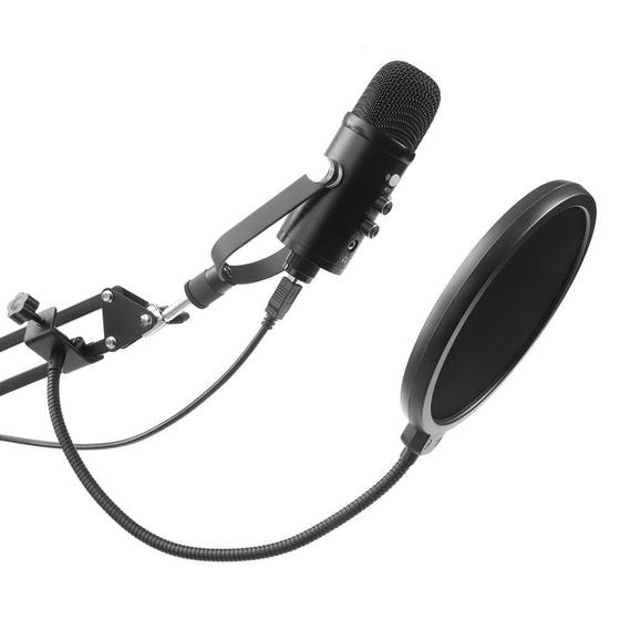 Imagem de Microfone Streaming C3Tech MI-100BK USB Condensador