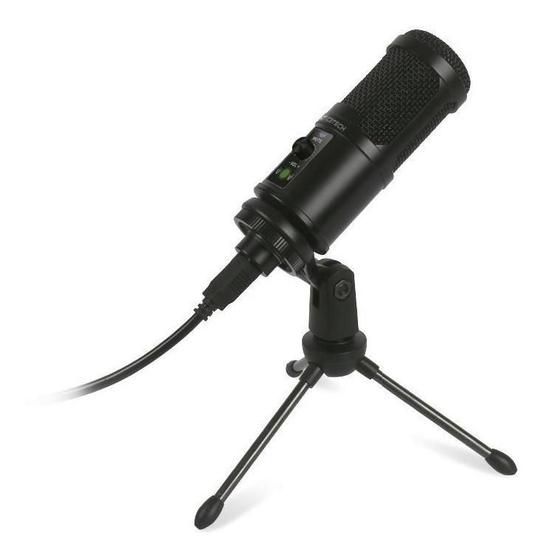 Imagem de Microfone Streaming Condensador Usb C3tech Mi-50bk Com Tripé