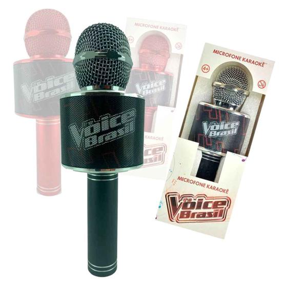 Imagem de Microfone The Voice Brasil Oficial Original Brinquedo Bluetooth Efeito Muda Voz Karaoke Bateria Recarregável CKS