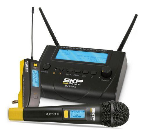 Imagem de Microfone Transmissor Instrumento Sem Fio Multiset 3 Skp Uhf