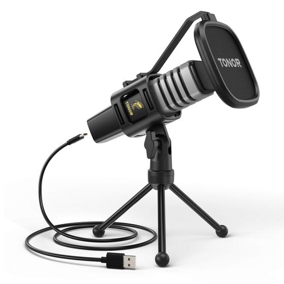 Imagem de Microfone USB Condensador Cardioide TONOR TC30 com Acessórios