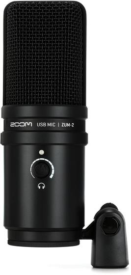 Imagem de Microfone USB Podcast Zoom Zum-2 com Para-brisa e Cabo USB