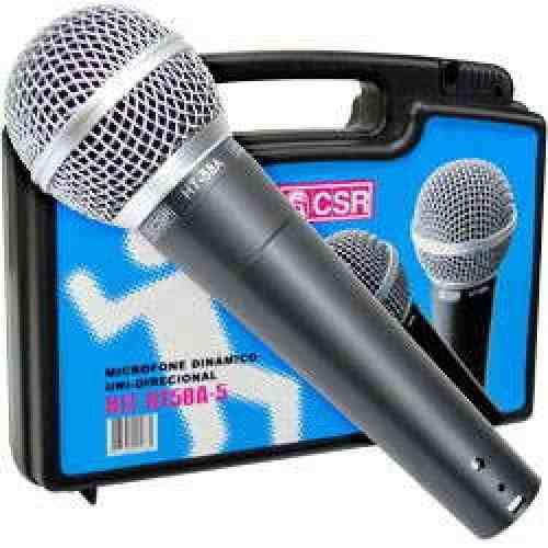 Imagem de Microfone Vocal Csr Ht 58 Profissional Kit Com 5 Peças