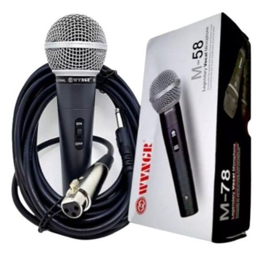 Microfones Dinamicos M58 Com Cabo Profissional Dinâmico Profissional ...