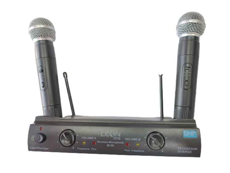Imagem de Microfones Duplo Sem Fio Dinâmico Profissional Uhf M-59