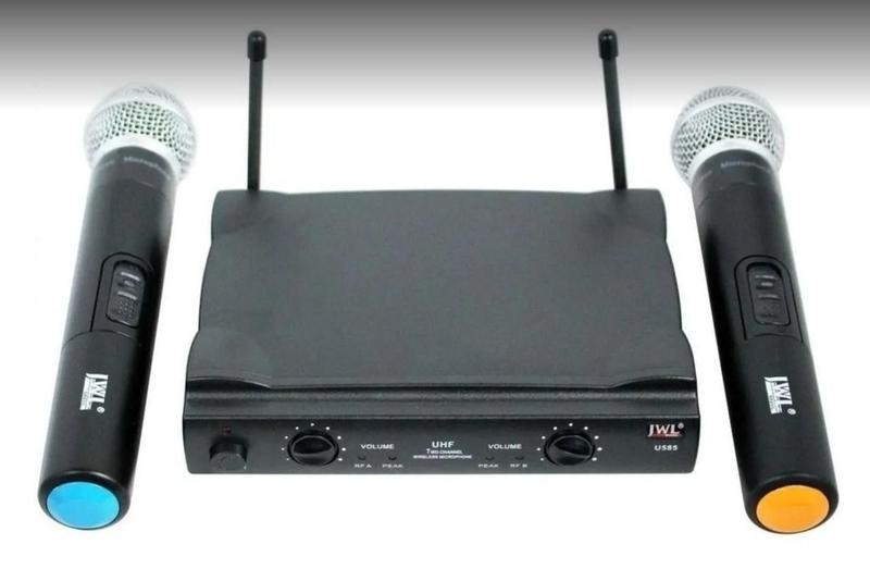 Imagem de Microfones sem fios JWL U-585 dinâmico (Anatel)