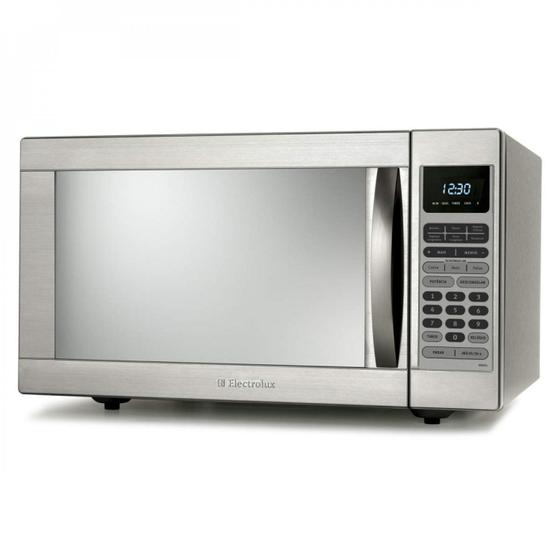 Imagem de Microondas 45L Inox com Porta de Vidro Espelhado MEX55 Electrolux 127V Cinza