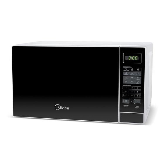 Imagem de Microondas Midea 20L com Função Tira Odor e ECO Branco e Preto 127V MRAS21