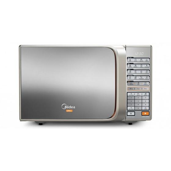 Imagem de Microondas Midea Liva 30 L Prata Espelhado Grill 220V  MTAEG42