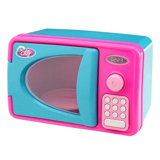 Imagem de Microondas Usual Brinquedos com Luz a Som - Azul/rosa