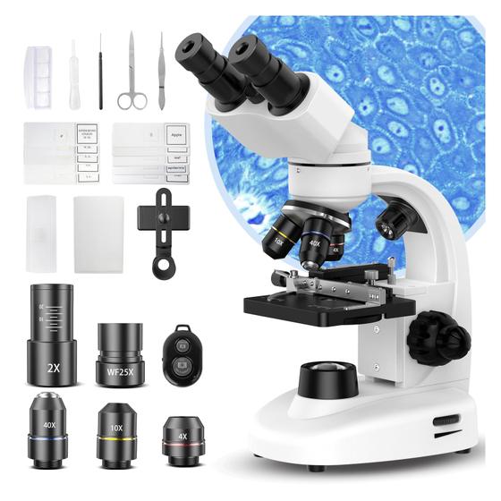 Imagem de Microscópio Binocular Composto PalliPartners - Ampliação de 40X a 2000X