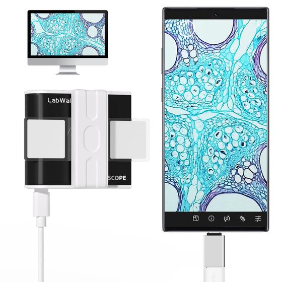 Imagem de Microscópio Câmera LabWalk 4K - 40X a 1000X - Com Fio