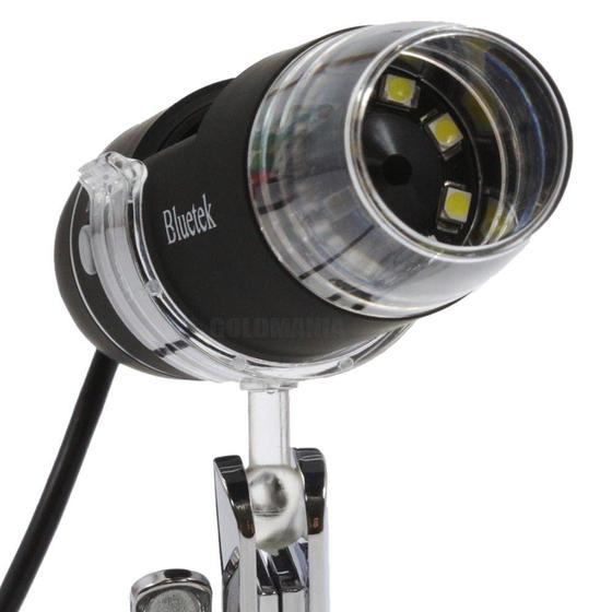 Imagem de Microscópio Digital Usb Zoom 1000x luz led Camera 2.0 MP foto e vídeo MC1000 - Bluetek