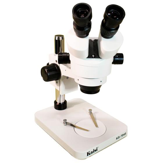 Microscópio Estereoscópico Binocular 7X45X KS7045 com Iluminação LED
