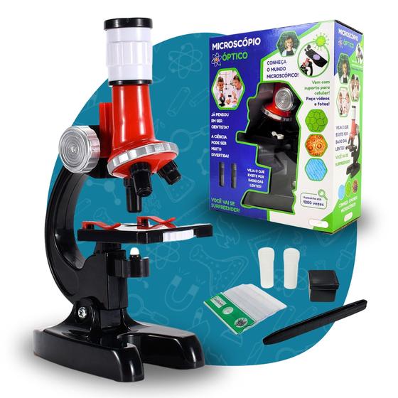 Imagem de Microscópio Infantil Brinquedo Educativo Pedagógico Experiên