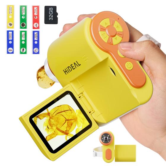 Imagem de Microscópio Infantil Hideal HP20 1000X com 32GB - Amarelo