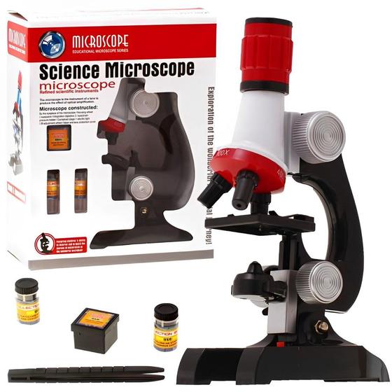 Imagem de Microscópio Infantil óptico 100x 1200x Brinquedo Educacional Laboratorio