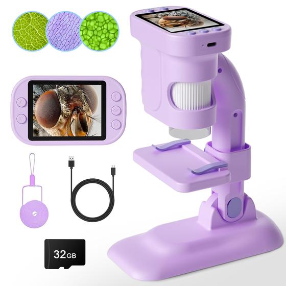 Imagem de Microscópio Infantil VFU - Mini Handheld com Zoom de 300x