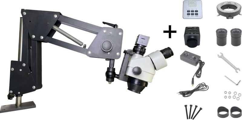 Imagem de Microscópio Trinocular com câmera 4K