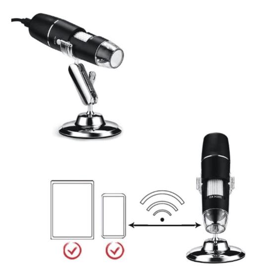 Imagem de Microscópio USB Digital para Celular com Binocular e Lupa