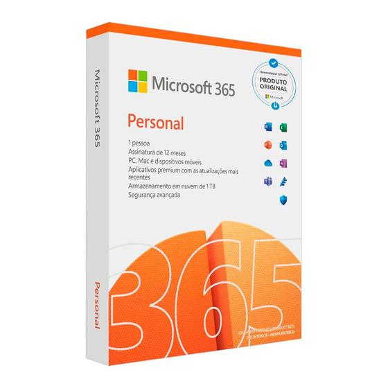 Imagem de Microsoft Office 365 Personal MAC / PC (BOX) Licença anual