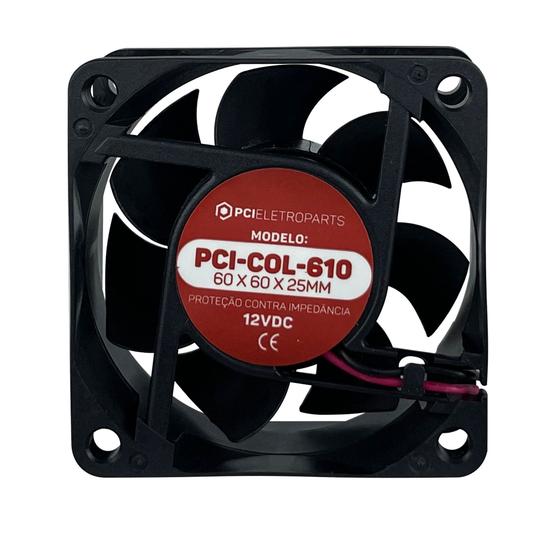 Imagem de Microventilador 60x60x25mm 12v Cooler Pci Eletroparts