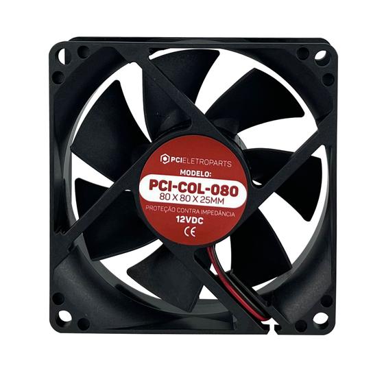 Imagem de Microventilador 80x80x25mm 12v Cooler Pci Eletroparts