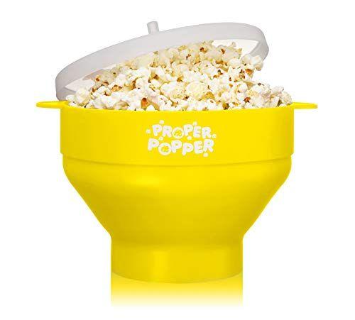 Imagem de Microwave Popcorn Popper, Silicone, Dobrável, BPA Livre e Seguro para Lava-louças - (Amarelo)