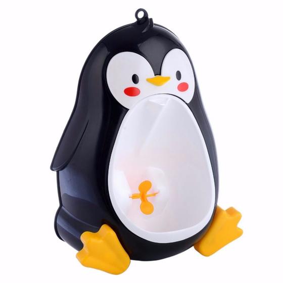 Mictorio Penico Infantil Pinguim Preto Divertido De Parede Menor preço em Mictorio Penico Infantil Pinguim Preto Divertido De Parede