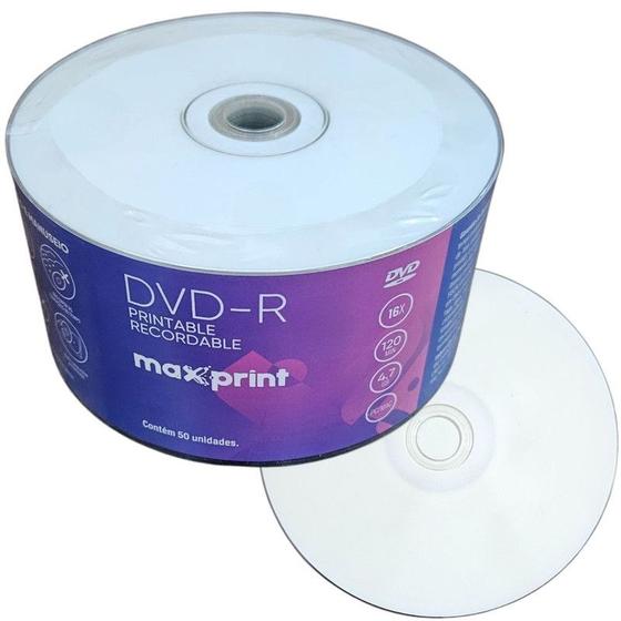 Imagem de Mídia Gravável DVD-R 16x 4.7GB Maxprint 50 Und. Printable