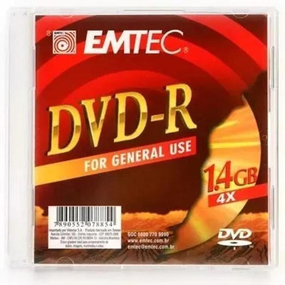 Imagem de Mídia Mini Dvd-r 4x Emtec 1.4gb Para Filmadora - 10 Unidades