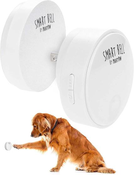 Imagem de Mighty Paw Smart Bell 2.0, Dog Potty Communication Doorbell, Super-Light Press Button Doorbell (1 Ativador, Branco)