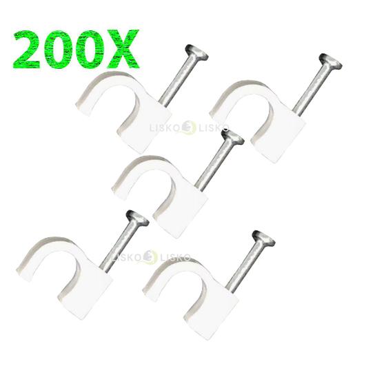 Imagem de Miguelão Fixa Cabo 8mm Branco Acabamento Parede Com 200