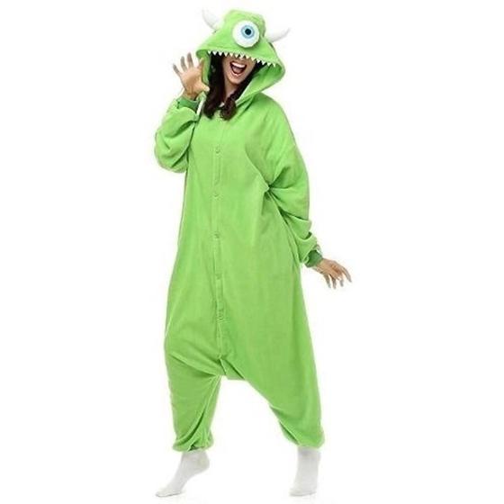Mike Monstros Pijama Macacão Fantasia Kigurumi Adulto Menor preço em Mike Monstros Pijama Macacão Fantasia Kigurumi Adulto
