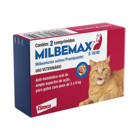 Imagem de Milbemax G para Gatos 2 a 8kg com 02 Comprimidos