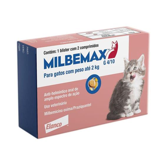 Imagem de Milbemax G para Gatos Até 2kg com 02 Comprimidos - Elanco