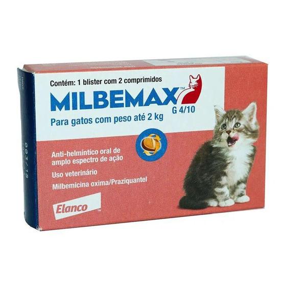 Milbemax Para Gatos Até 2kg - Elanco - Vermífugo - Magazine Luiza