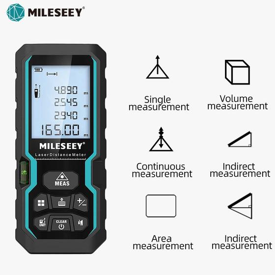 Imagem de MILESEEY X5 X6 trenas a laser ,medidor de distancia láser ,trena100 metro a laser, trena40metro a laser ,navio do armazém do Brasil, entrega rápida,tr