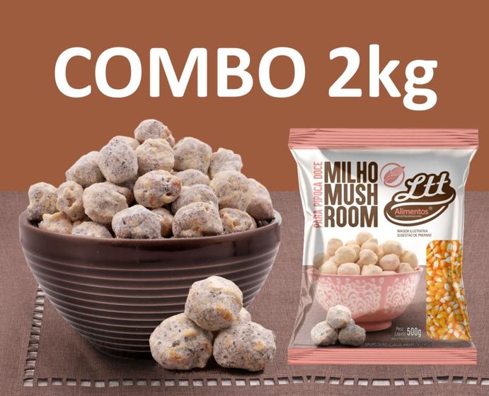 Milho Mushroom Para Pipoca Doce Gourmet 2kg Menor preço em Milho Mushroom Para Pipoca Doce Gourmet 2kg