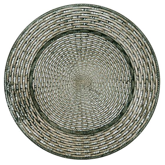 Imagem de Mimo Style Sousplat Redondo Rattan Prata 33 cm