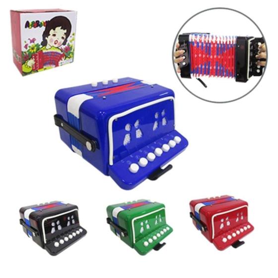 Imagem de Mini acordeon sanfona 3 baixos mini gaita infantil estilo profissional