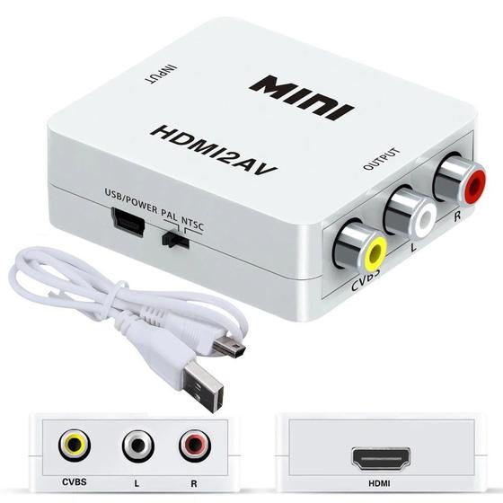 Mini Adaptador Conversor De Hdmi Para Rca 2av Menor preço em Mini Adaptador Conversor De Hdmi Para Rca 2av