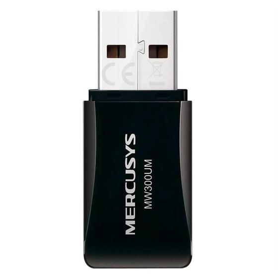 Imagem de Mini Adaptador Mercusys USB Wireless MW300UM