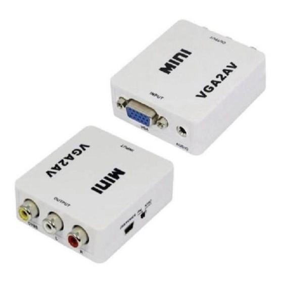 Imagem de mini adaptador Vga2Av conversor para audio e video