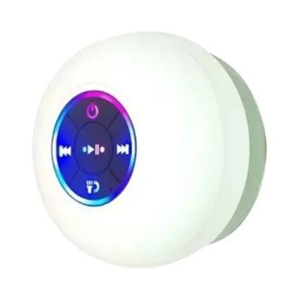 Imagem de Mini Alto-Falante Bluetooth Portátil com LED - À Prova D'Água e Ventosa