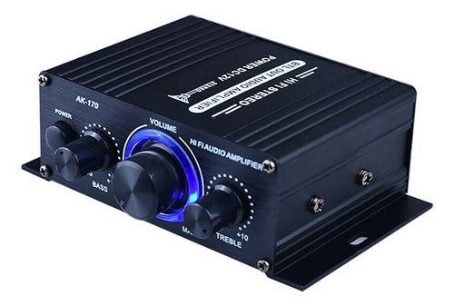 Imagem de Mini Amplificador Áudio Estéreo Rádio Microfone 400w Ak-170