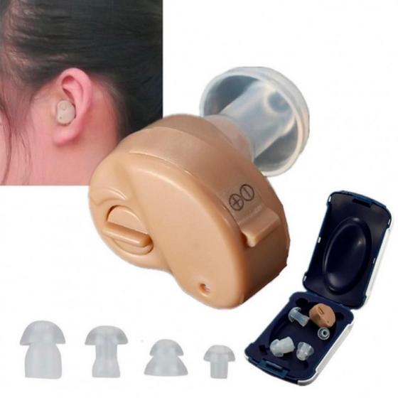 Imagem de Mini aparelho auditivo recarregável amplificador de som ouvido som