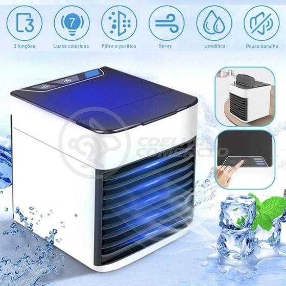 Imagem de Mini Ar Condicionado Climatizador Humidificador Portátil  3 Velocidades