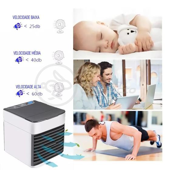 Imagem de Mini Ar Condicionado Climatizador Humidificador Portátil  3 Velocidades